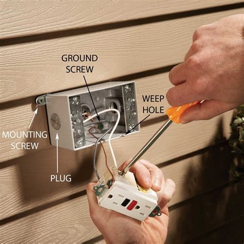 how to add outside outlets in your electrical box|installing an outdoor outlet box.